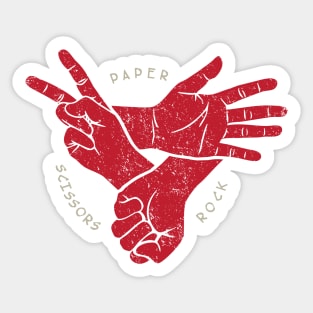 Rock Paper Scissors by © Buck Tee Sticker